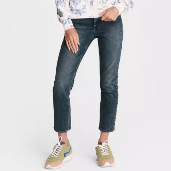 Rag & Bone Nina High-Rise Ziggy Wash Blue Stretch Denim Cigarette Jeans EUC 26 - Picture 1 of 10